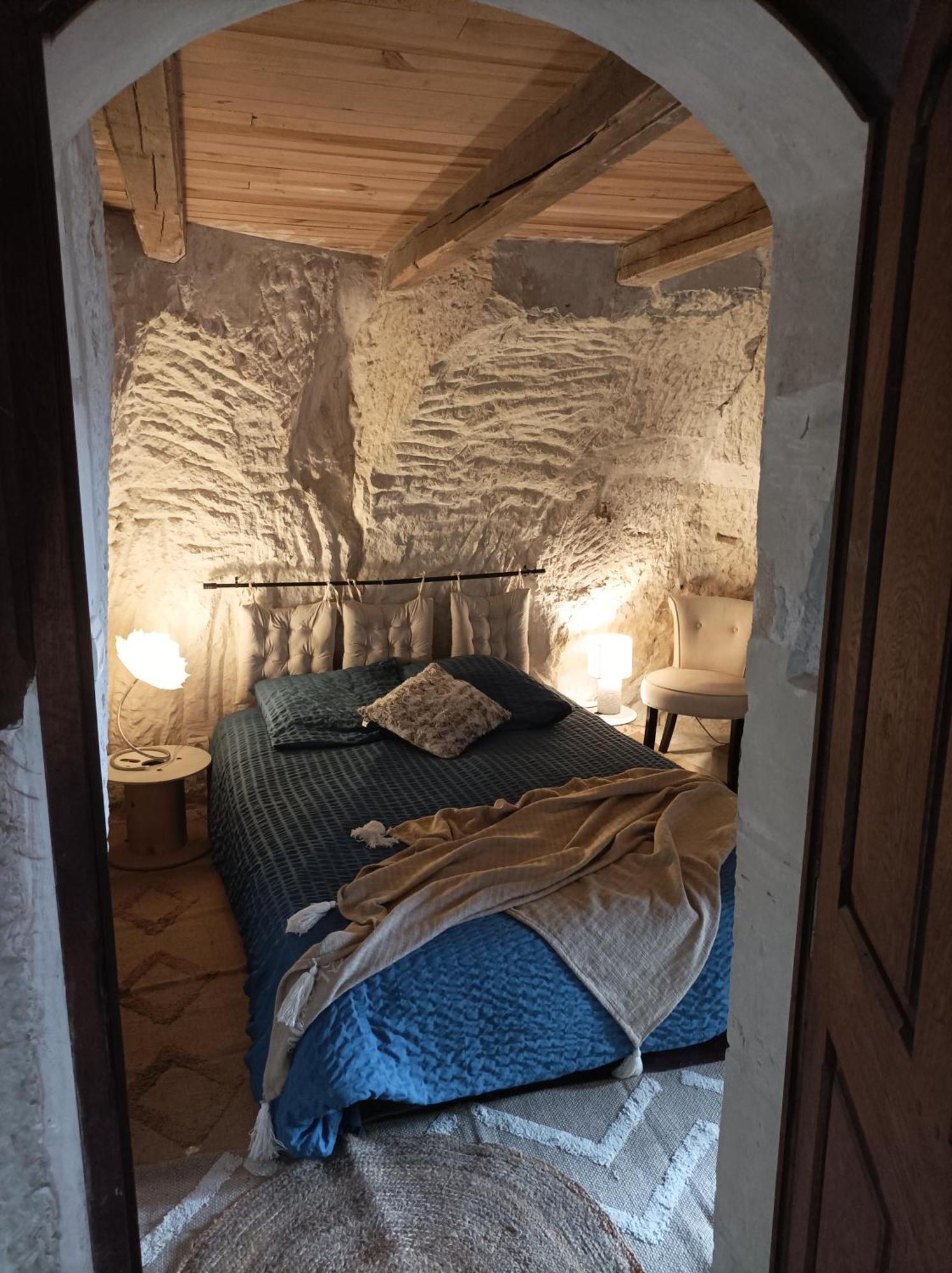 Gite Des Perreyeurs - Maison Troglodyte Avec Vue Sur Loire Montsoreau Eksteriør billede