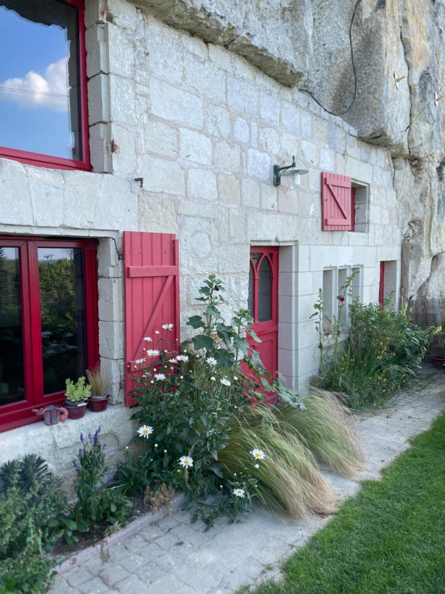 Gite Des Perreyeurs - Maison Troglodyte Avec Vue Sur Loire Montsoreau Eksteriør billede